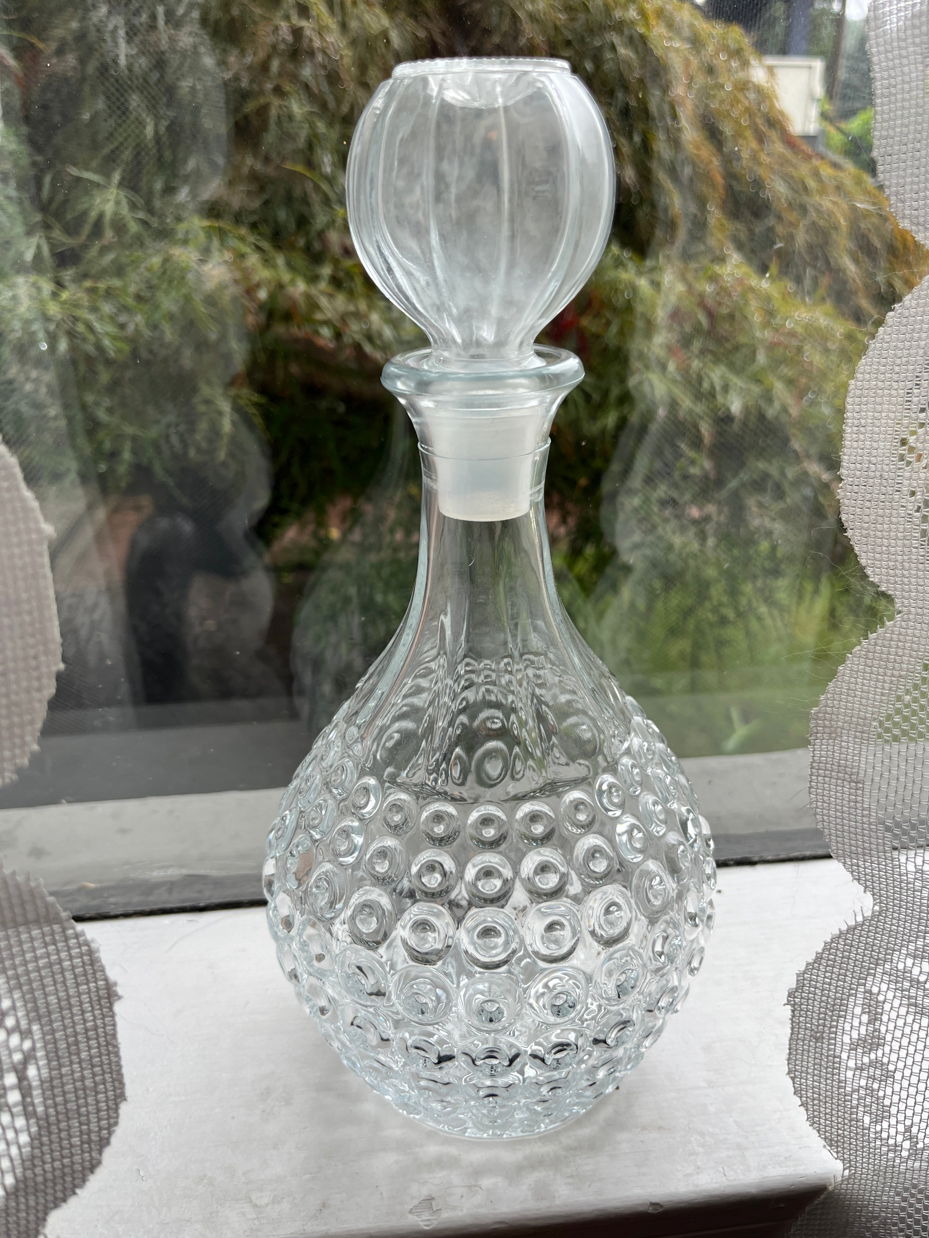 Vintage Dutch Vinkaraffel Glass Decanter