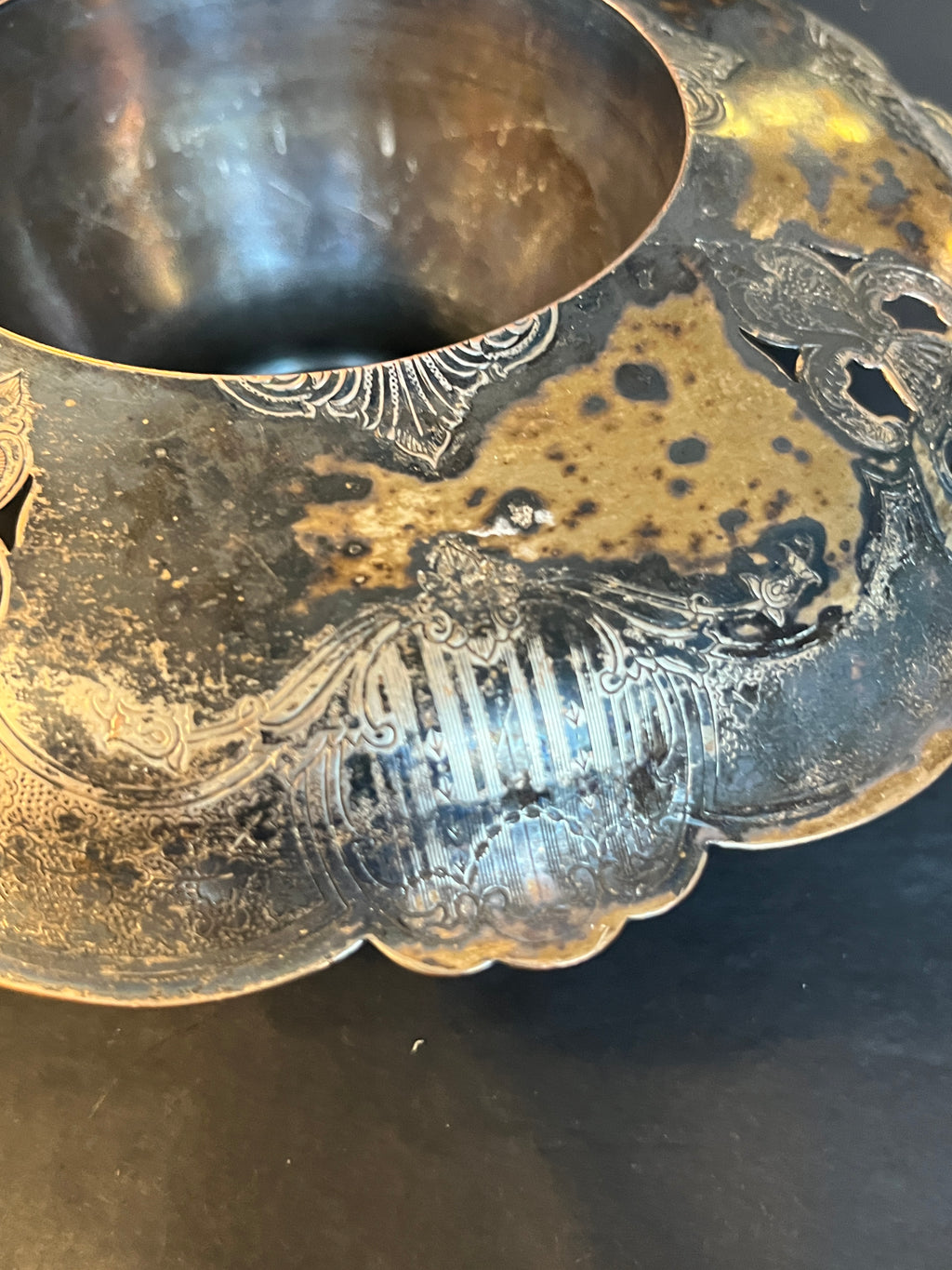 Vintage Rogers Silver Flower Plate