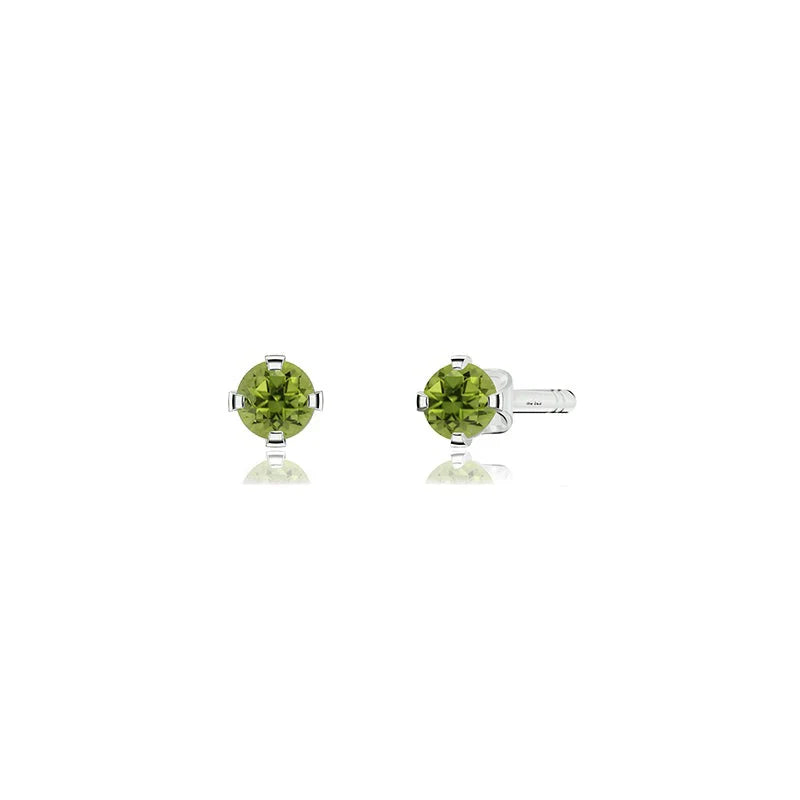 Sterling Silver Stud Earrings w/ Semiprecious Stones .925