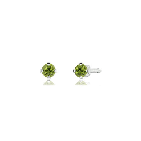 Sterling Silver Stud Earrings w/ Semiprecious Stones .925