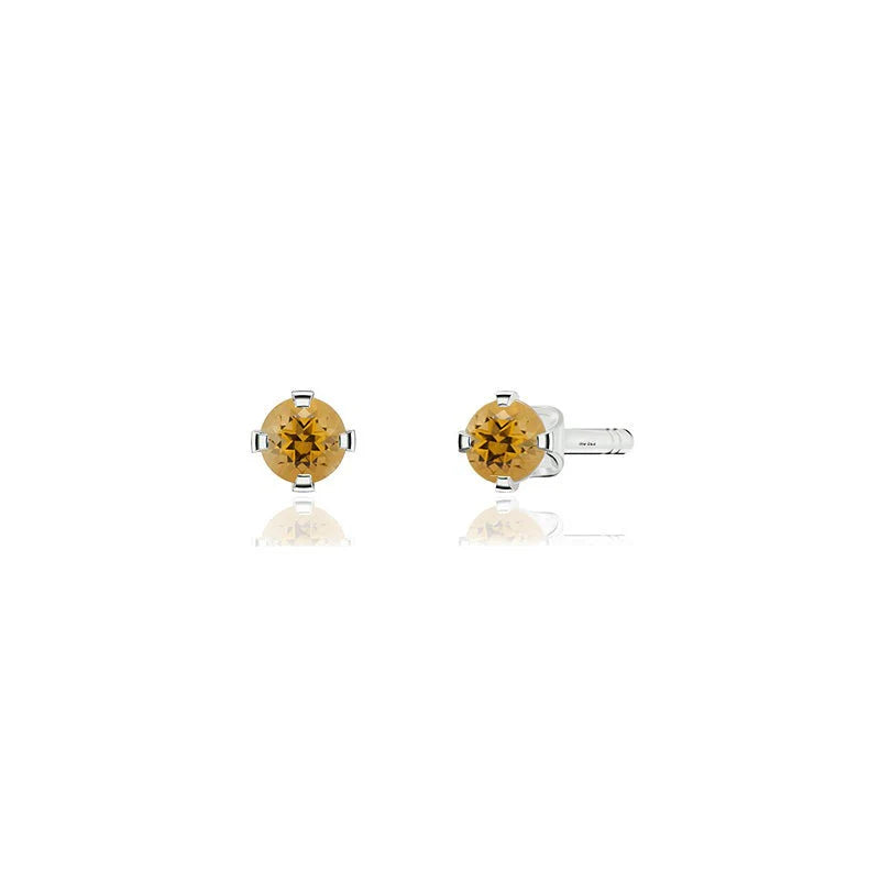 Sterling Silver Stud Earrings w/ Semiprecious Stones .925