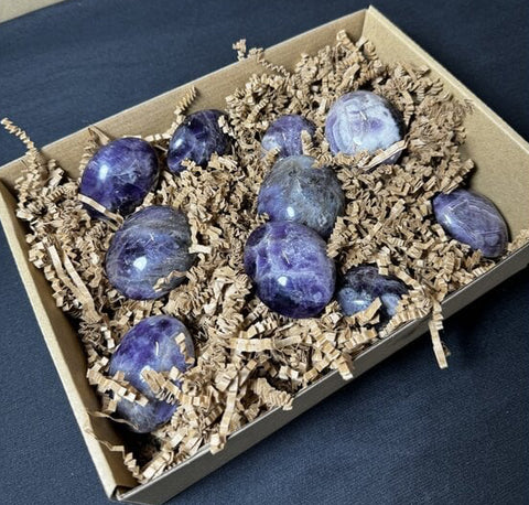 Chevron Amethyst Palm Stone