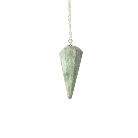 Ruby Zoisite Pendulum 6 side