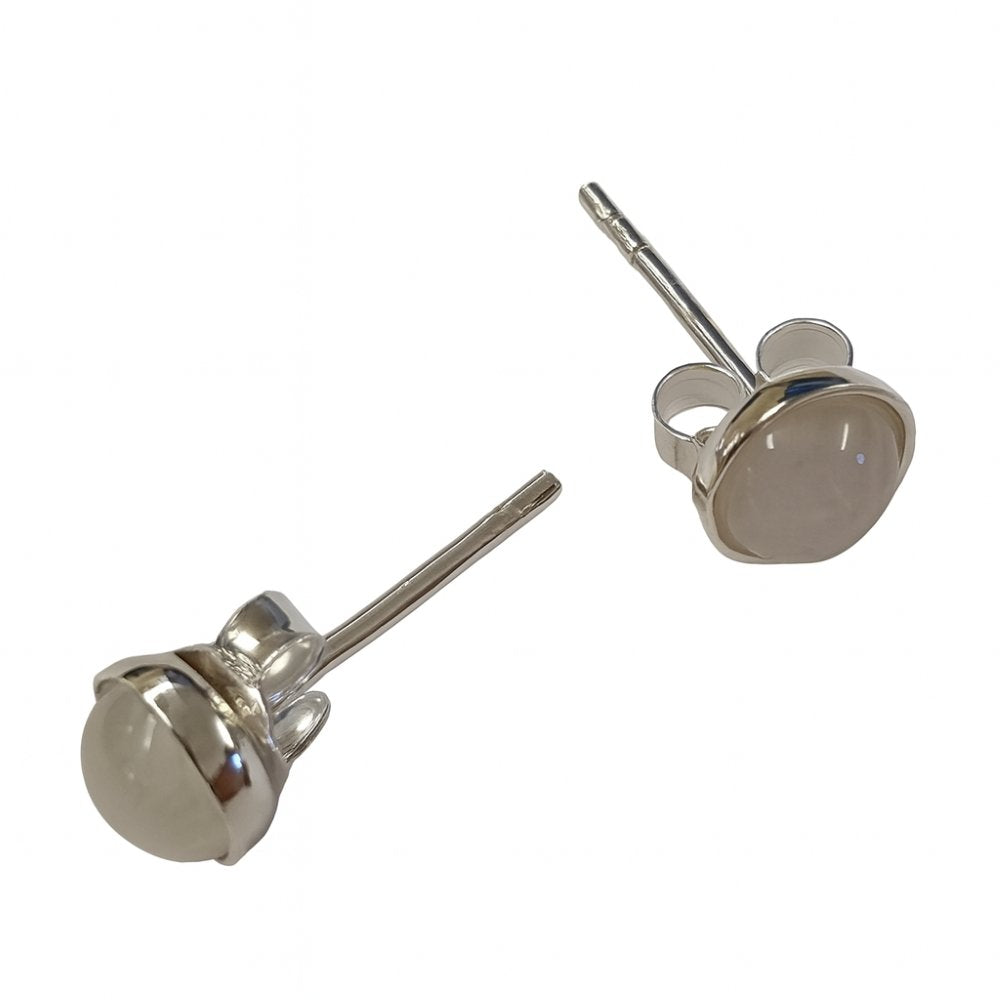 Rainbow Moonstone .925 Sterling Silver Stud Earrings – Intuition & Divine Feminine Crystal Jewelry