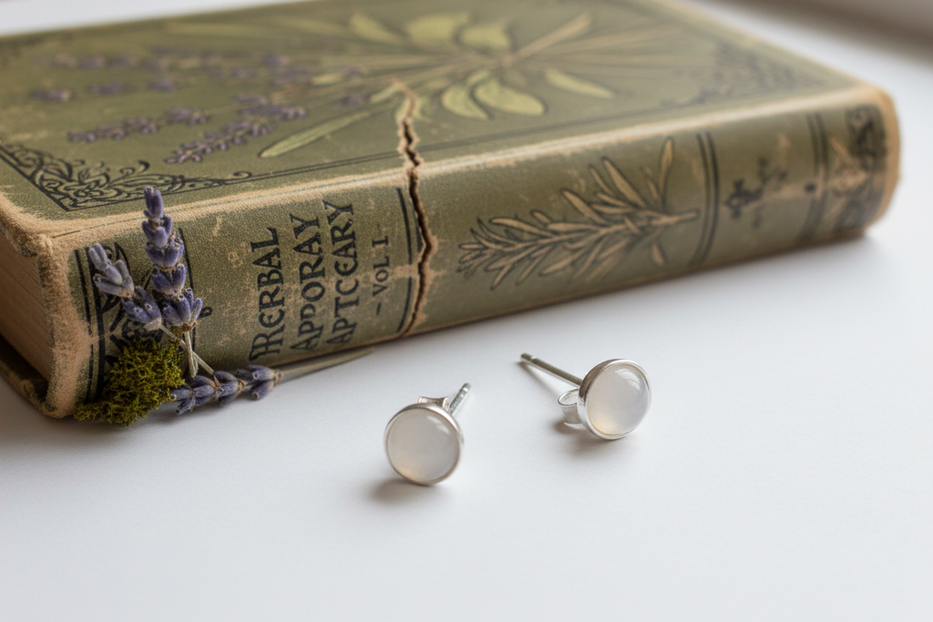 Rainbow Moonstone .925 Sterling Silver Stud Earrings – Intuition & Divine Feminine Crystal Jewelry
