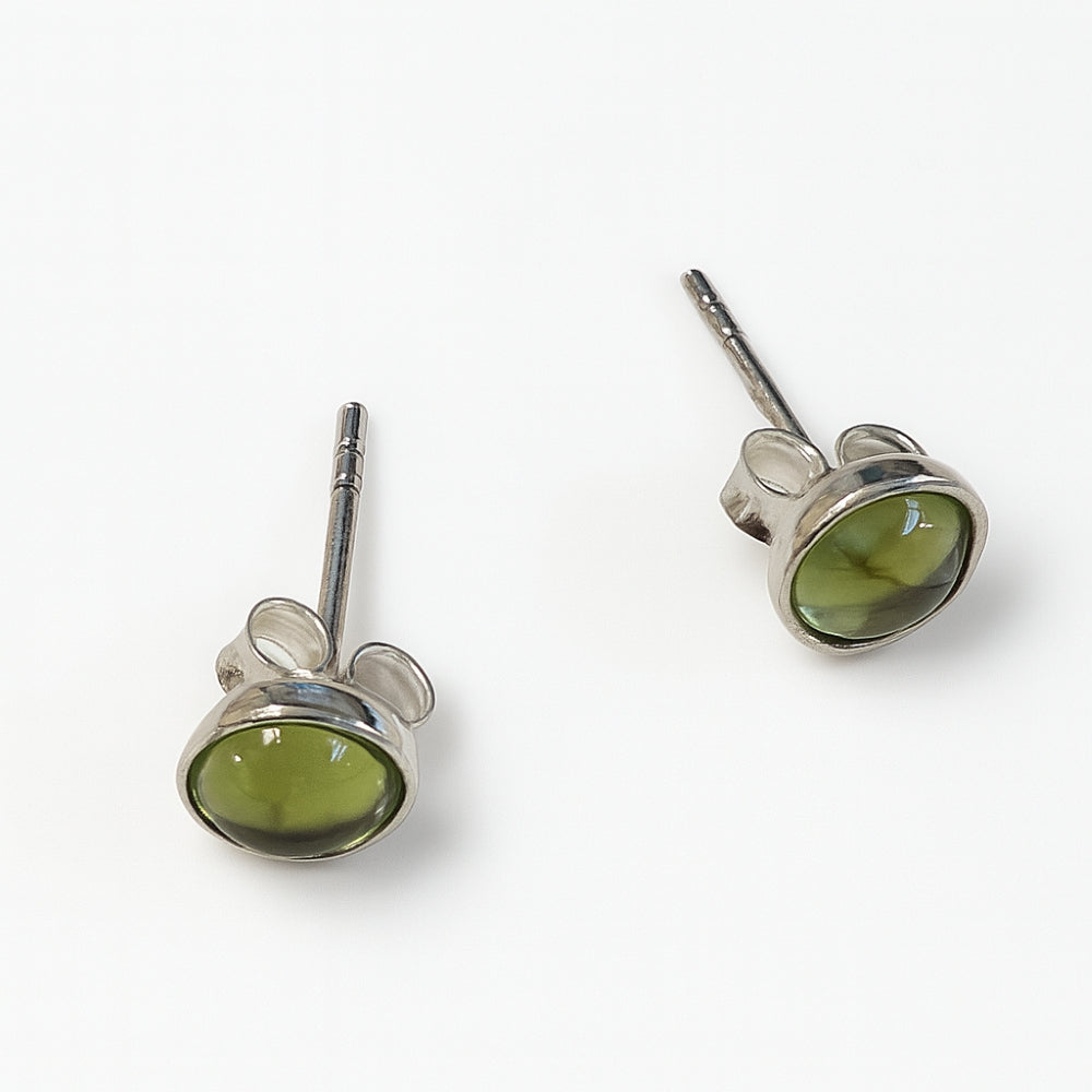 Peridot .925 Sterling Silver Stud Earrings – Growth & Positive Energy Crystal Jewelry