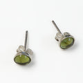 Peridot .925 Sterling Silver Stud Earrings – Growth & Positive Energy Crystal Jewelry