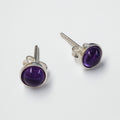 Amethyst .925 Sterling Silver Stud Earrings – Intuition & Spiritual Protection Crystal Jewelry