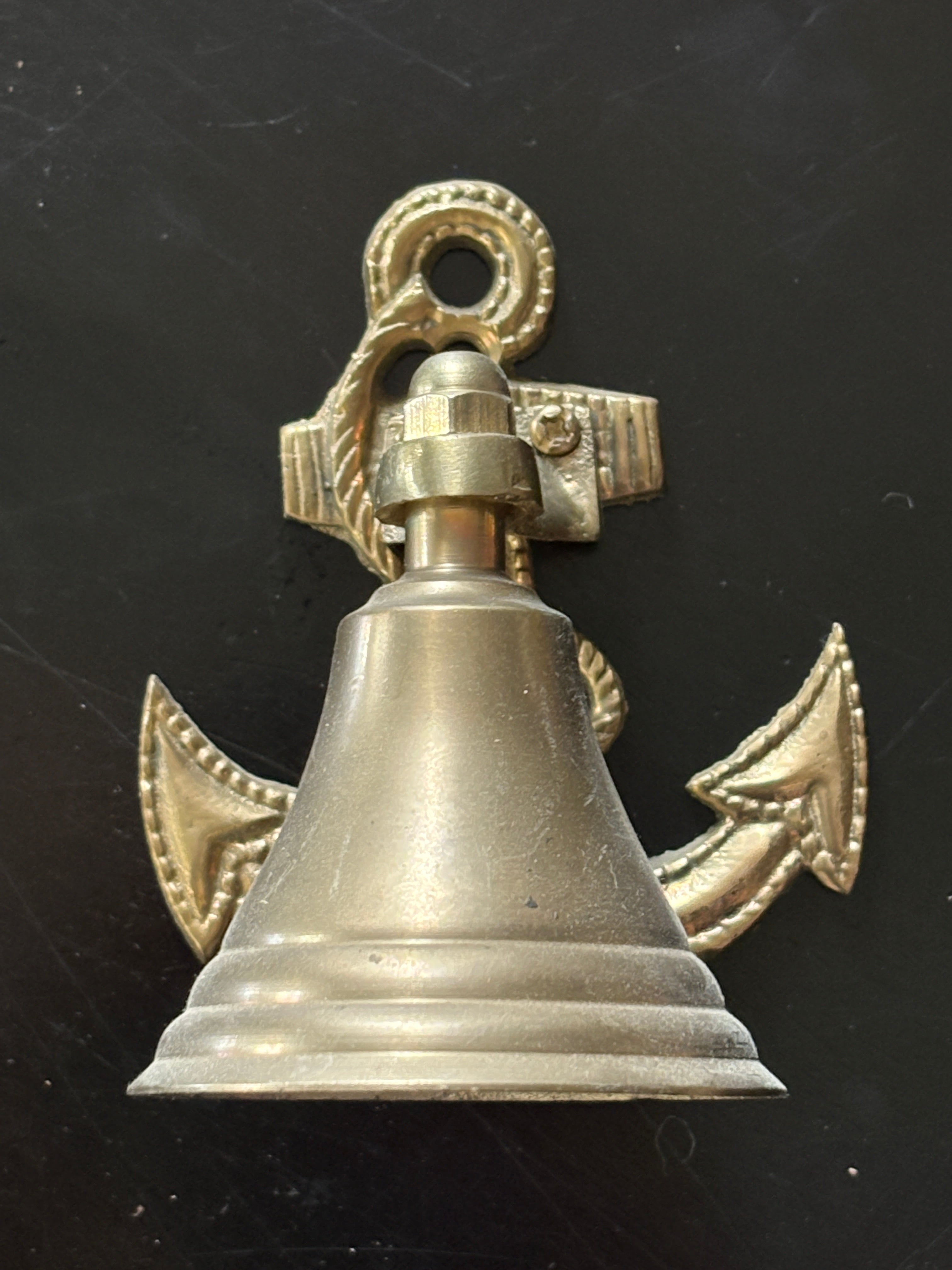 Vintage Brass Nautical Anchor Bell