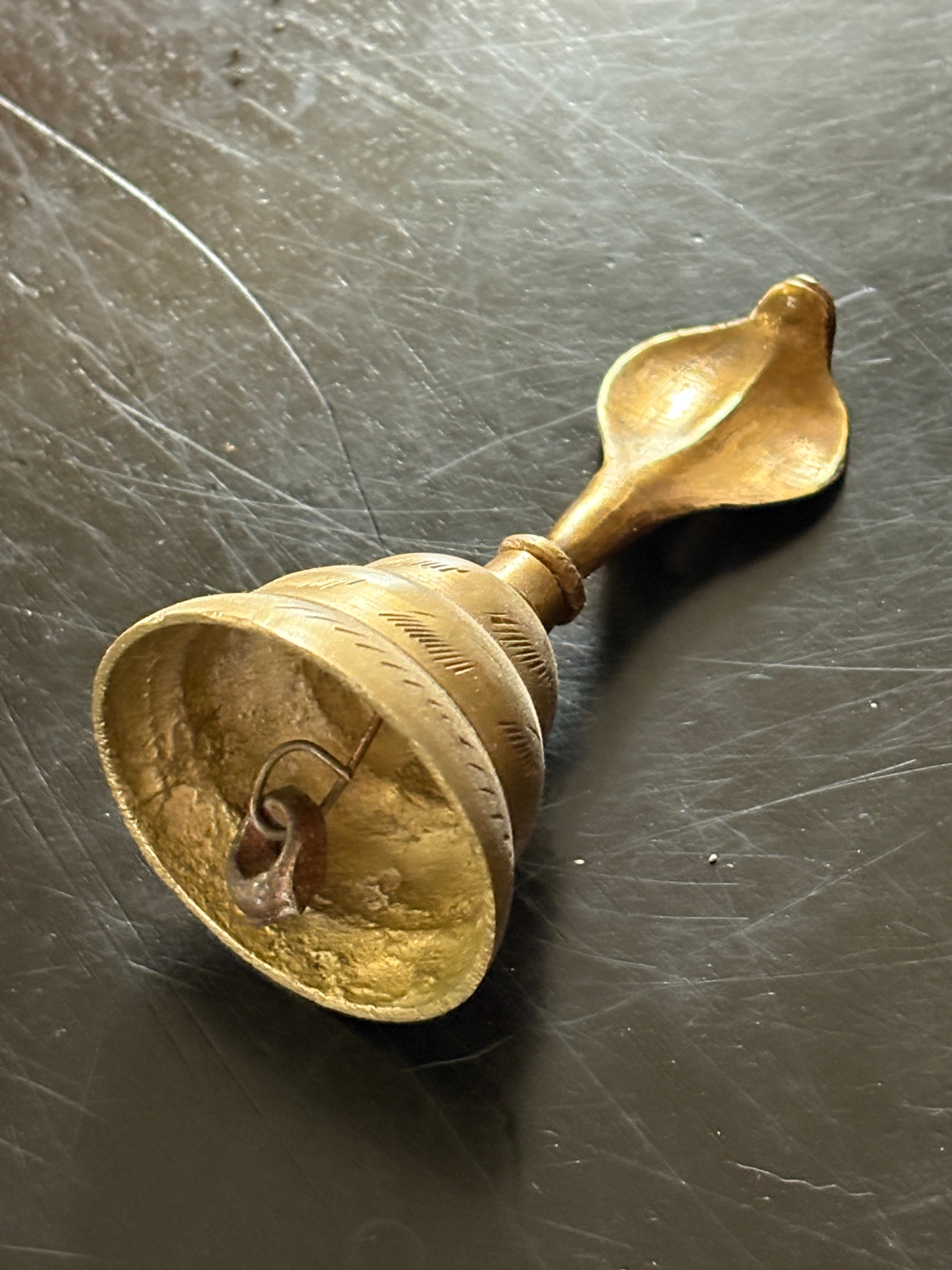 Vintage Brass Cobra Handle Ritual Bell