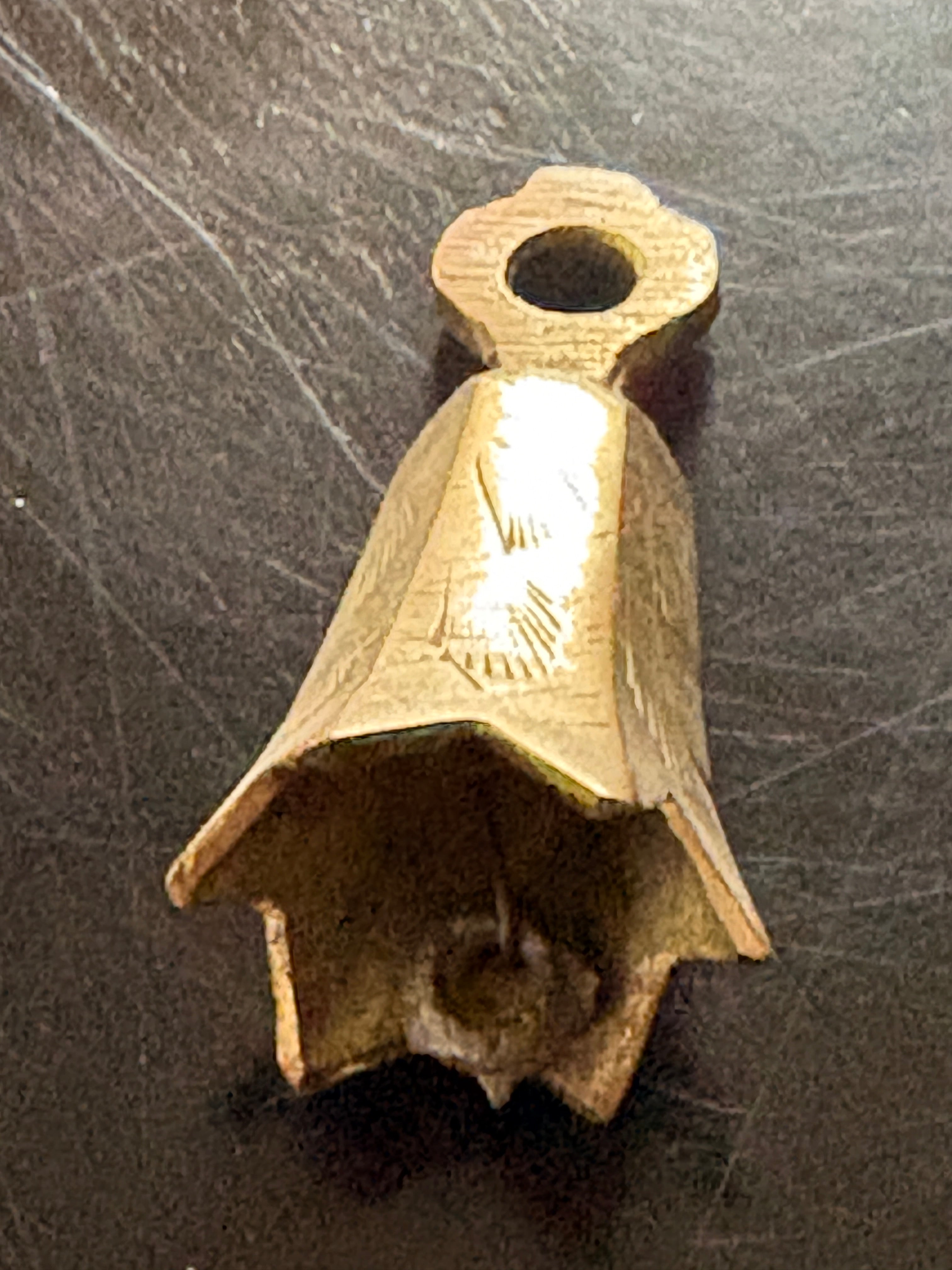 Vintage Etched Brass Pyramidal Ritual Bells