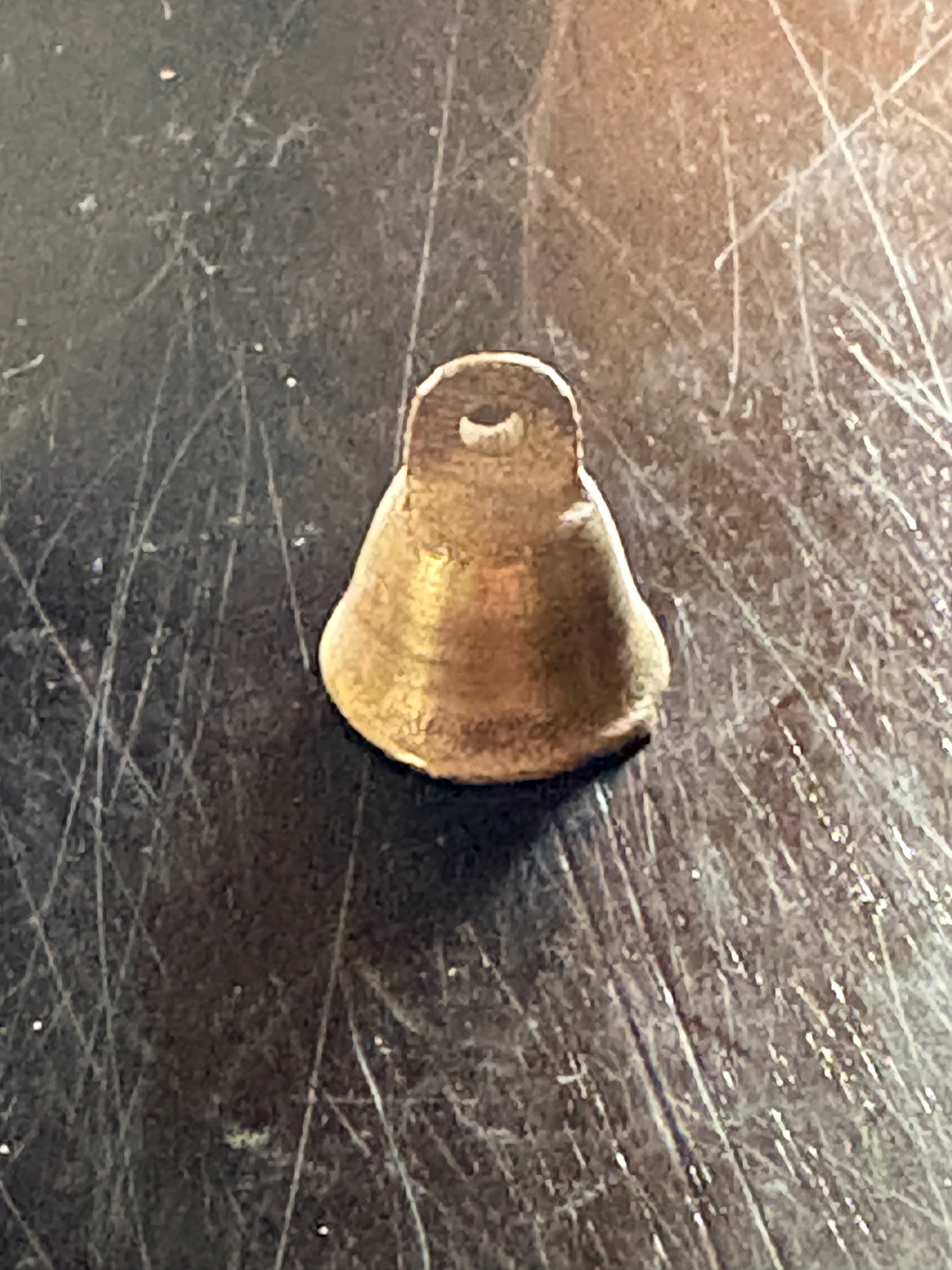 Vintage Petite Micro Brass Amulet Bell