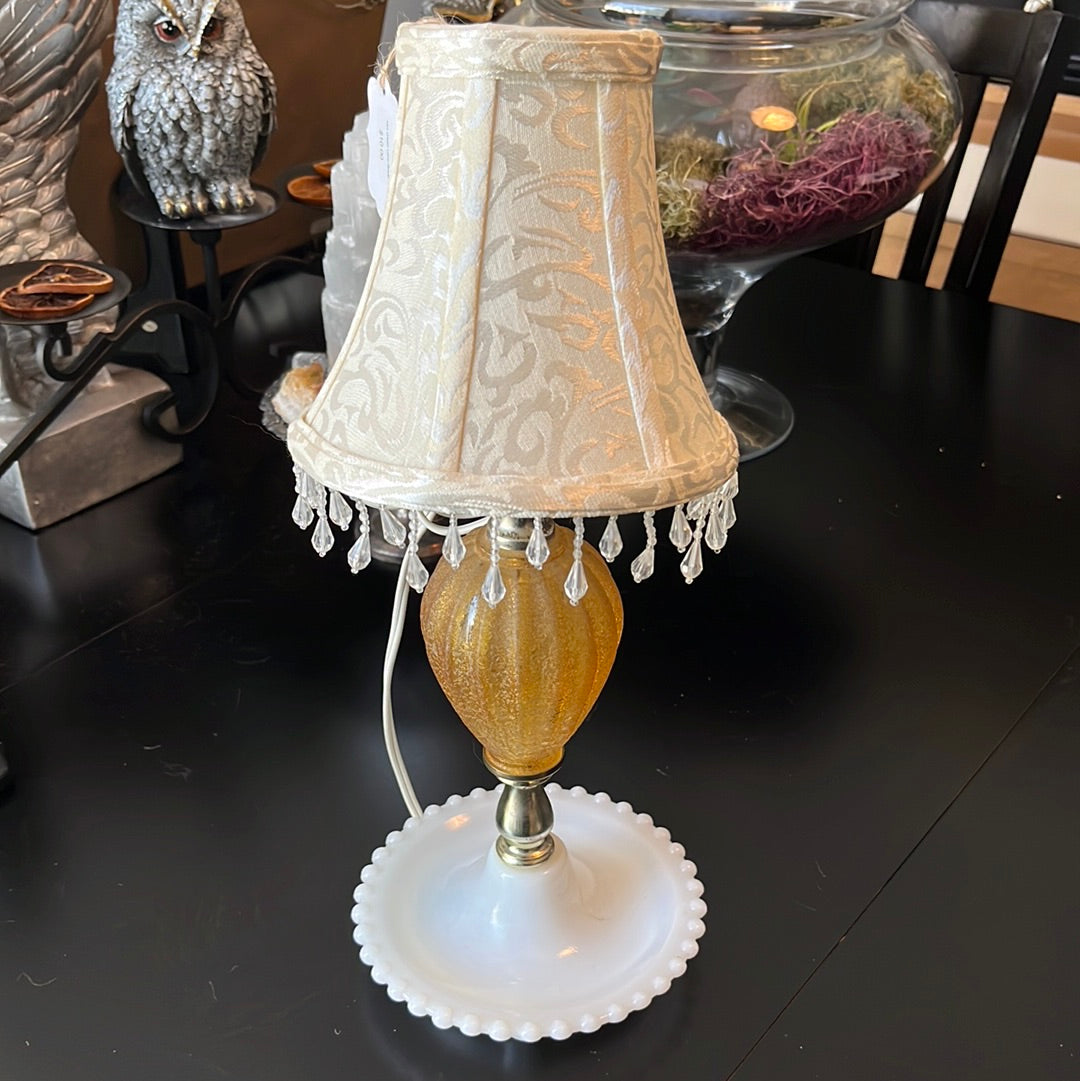 Vintage Amber Table Lamp