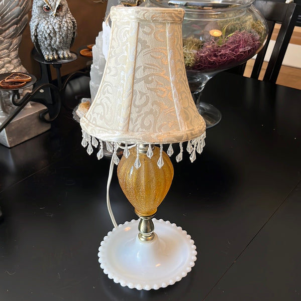 Vintage Amber Table Lamp
