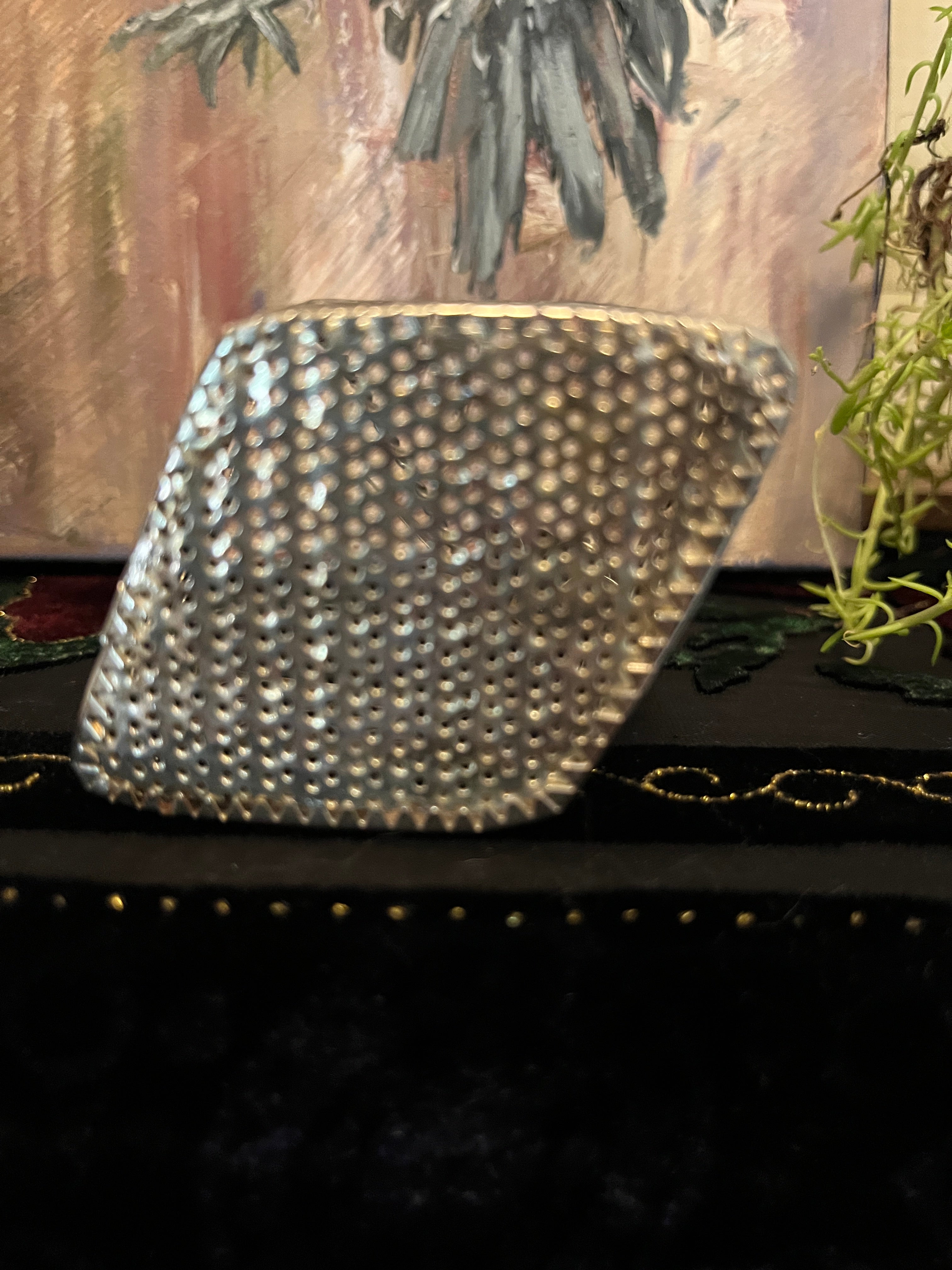 Metal Basket w/ Flowers