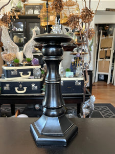 Black Wooden Candle Holder