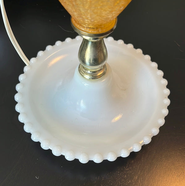 Vintage Amber Table Lamp