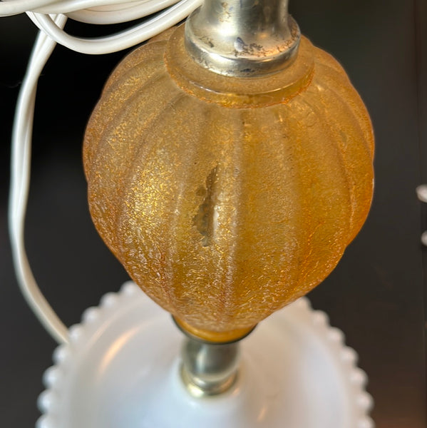 Vintage Amber Table Lamp