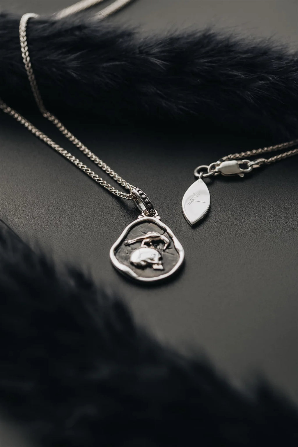 P + G Double Sided Coin Necklace