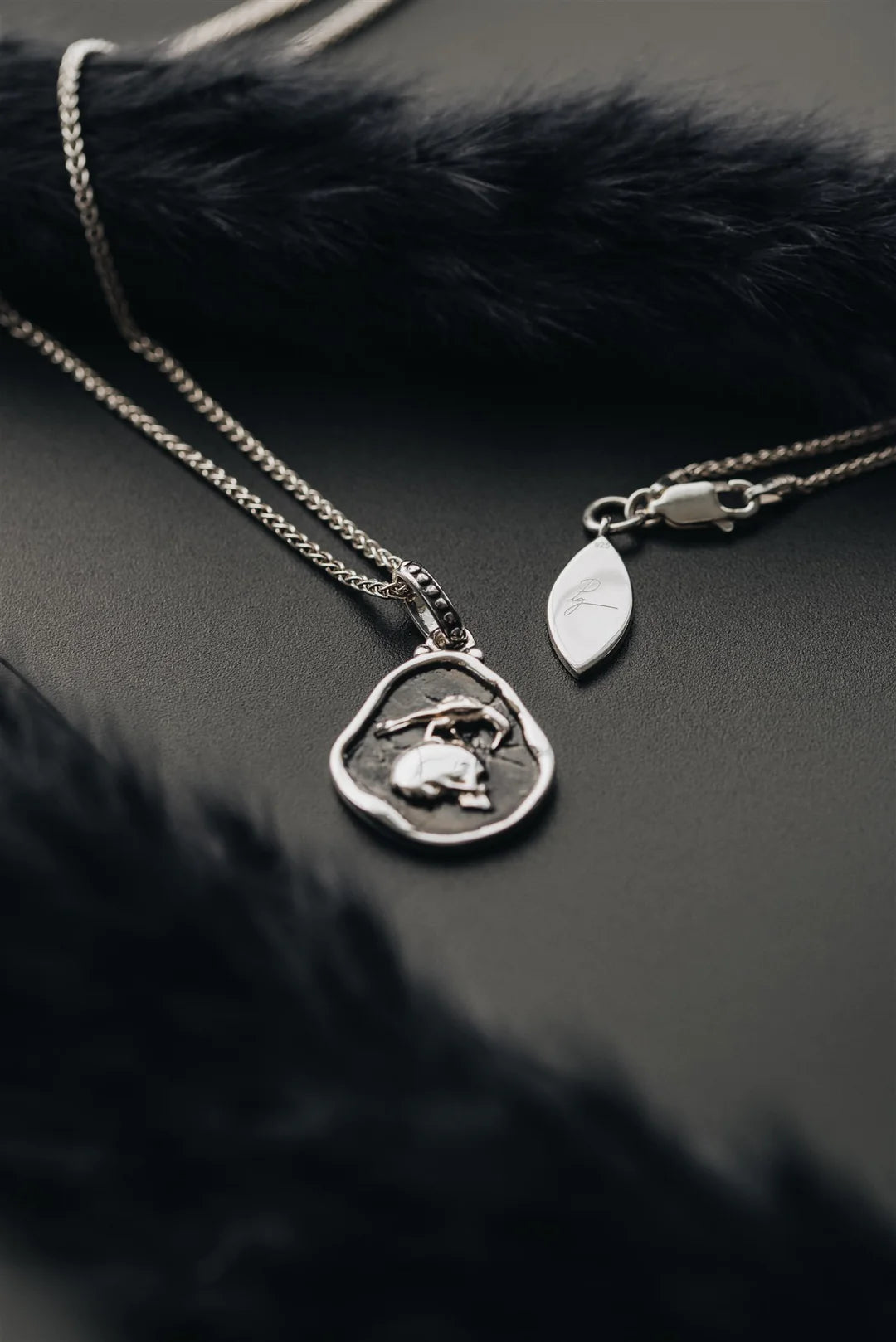 P + G Double Sided Coin Necklace