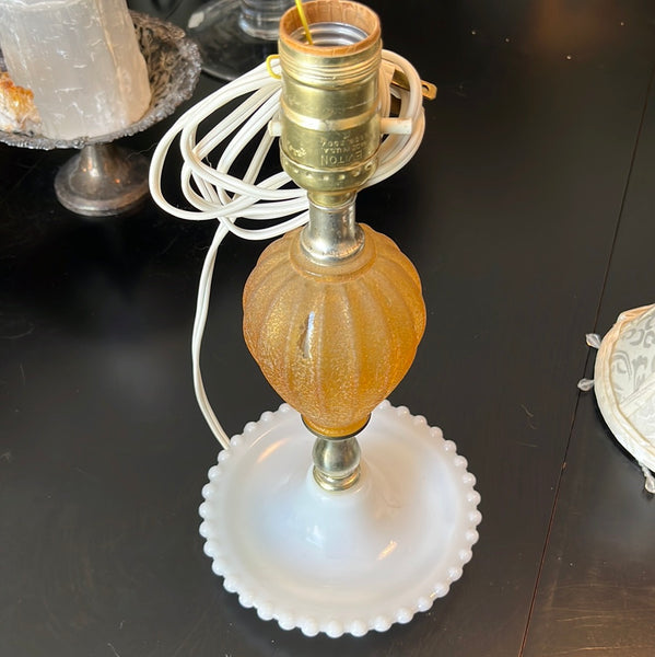Vintage Amber Table Lamp