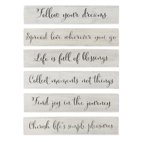 White Wooden Barn Board Signs