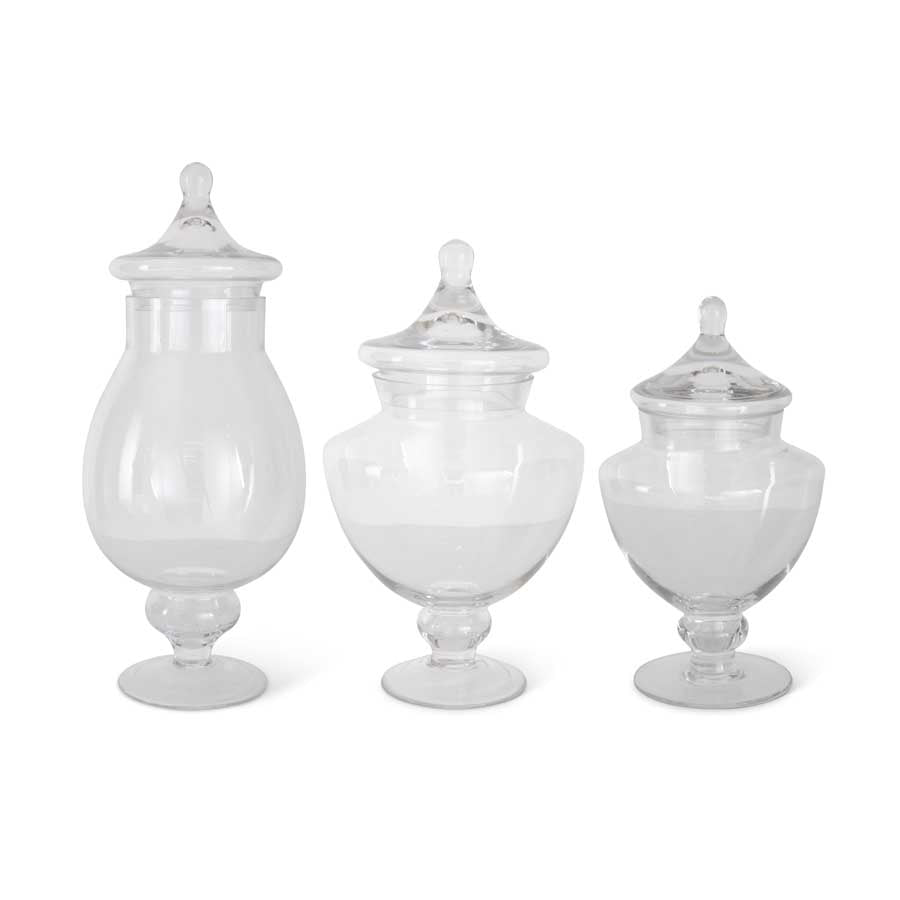 Clear Glass Apothecary Jars