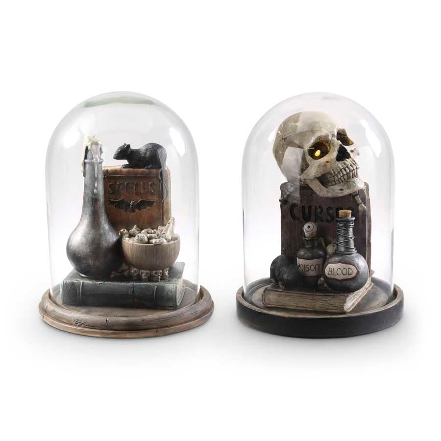 Vintage Inspired Apothecary Glass Domes w/ Spells & Curses