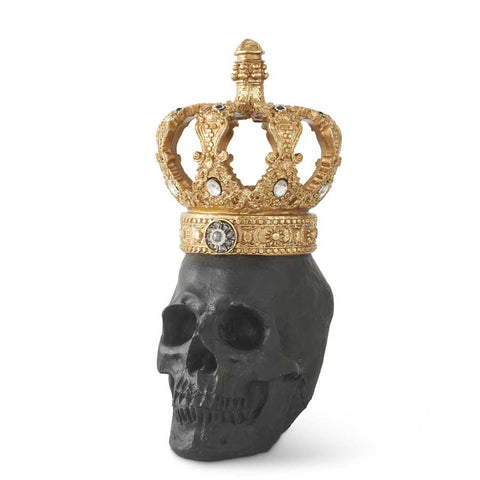 Black Skull w/ Gold Jewelled Crown