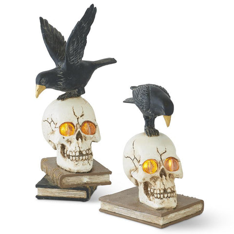 Skull on Book w/ Crow