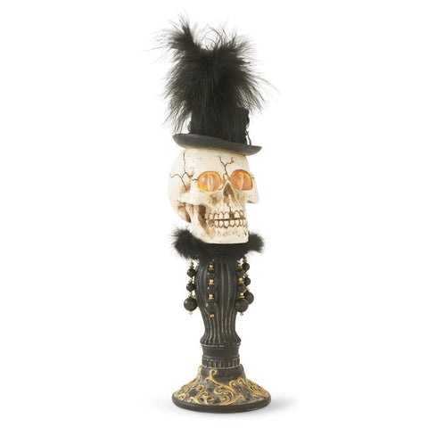 Skeleton Bust w/ LED Eyes on Pedestal
