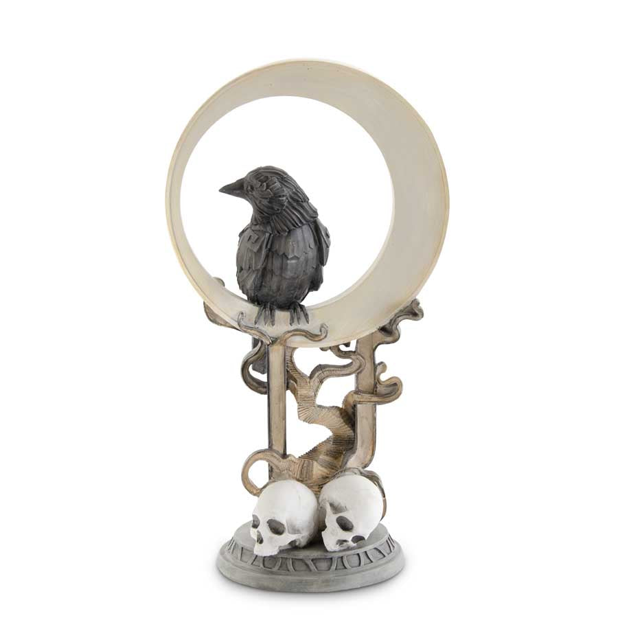 Crescent Moon w/ Crow & Skulls