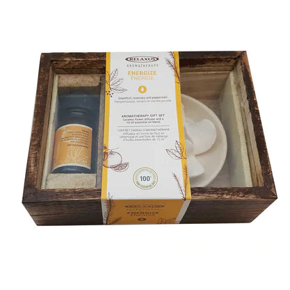 Essential Oils Gift Set & Ceramic Diffuser