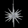 8” 18 Point Silver Glitter Star Ornament