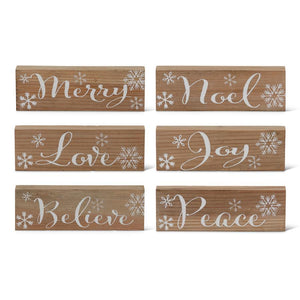 Holiday Wood Tabletop Signs