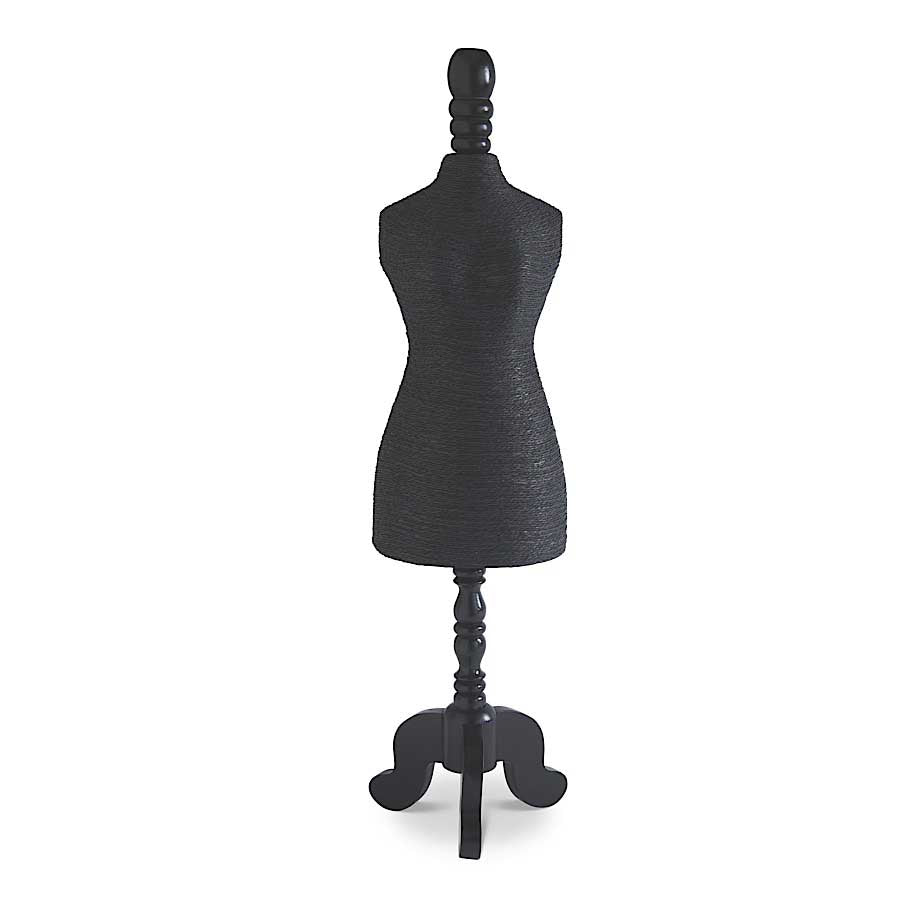 Black Mannequin Jewelry Stand