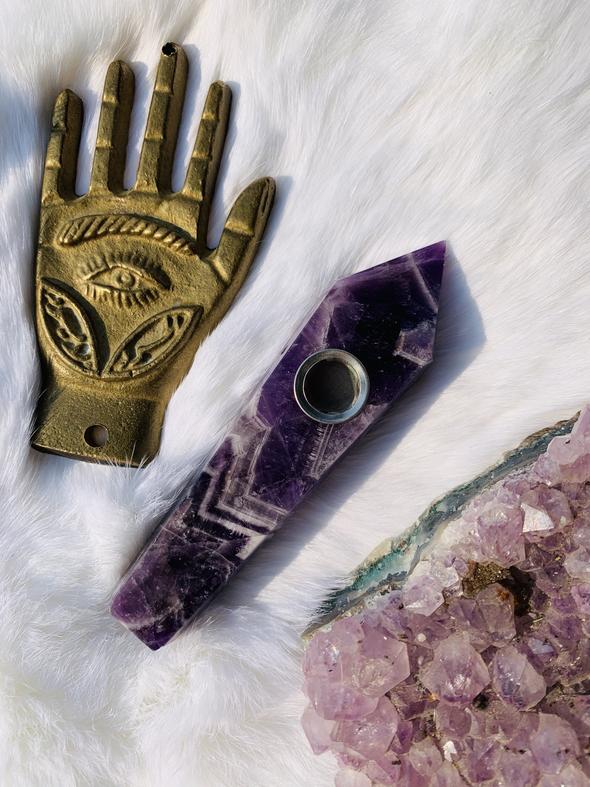 Amethyst Quartz Ritual Pipe