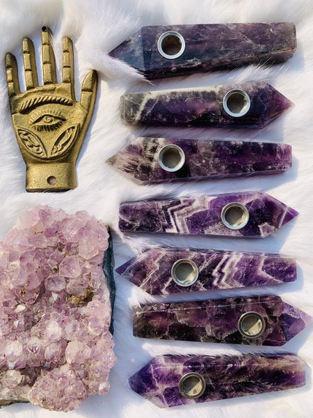 Amethyst Quartz Ritual Pipe