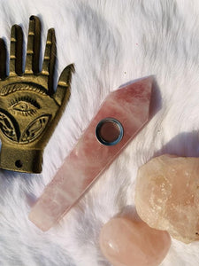 Rose Quartz Ritual Pipe