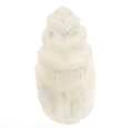 White Selenite (Satin Spar) Lamp 8”