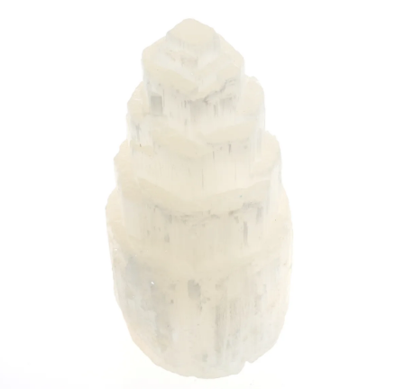 White Selenite Lamp 8”