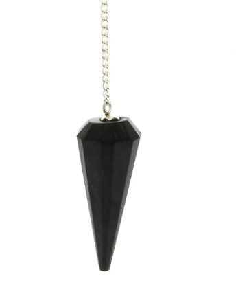 Black Tourmaline w/ Hematite Pendulum