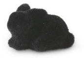 Black Flocked Bunnies