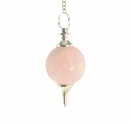 Rose Quartz Ball & Point Pendulum