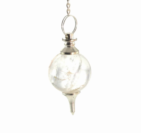Clear Quartz Ball & Point Pendulum