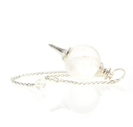 Clear Quartz Ball & Point Pendulum