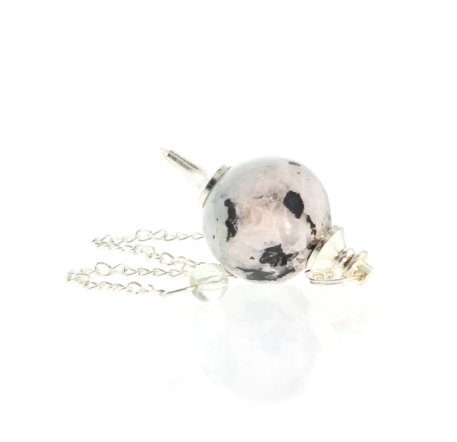 Rainbow Moonstone Ball & Point Pendulum