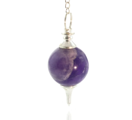 Ball & Point Amethyst Pendulum