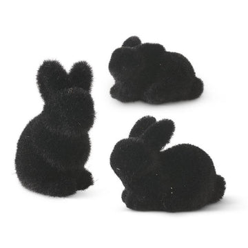 Black Flocked Bunnies