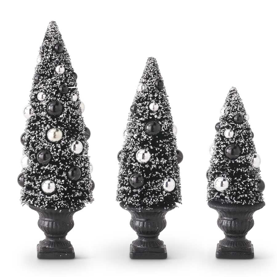 Black & Silver Bottle Brush Tree